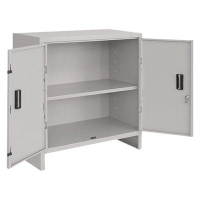Kast alles 'Pratiko' van gelakt blik, twee deuren. Set van vier planken. gedemonteerd geleverd.