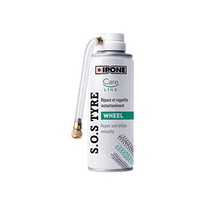 IPONE - Bomba anti-perfurações para moto SOS TYRE - Repare e re-insufle - formato transportável