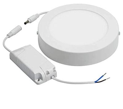 Legrand, LED-aanbouwlamp rond van aluminium met netvoeding, 12 W, warmwit, 1