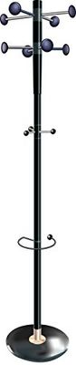Seco Decorative Coat Stand with Weighted Base and Integral Umbrella Holder - Black