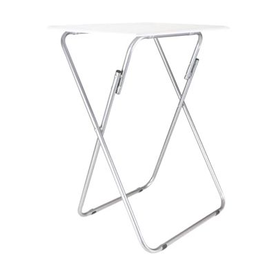 Jocca Opklapbare bijzettafel, MDF-tafel met metalen poten, ruimtebesparend, belastbaar tot 20 kg, ideaal voor thuis of op kantoor, 48 x 38 x 66 cm