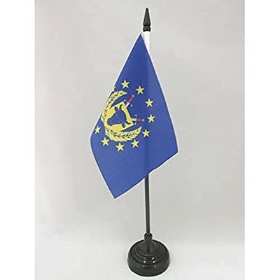 AZ FLAG Bandera de Mesa de Las Fuerzas Armadas DE LA UNIÓN Europea 15x10cm - BANDERINA de DESPACHO Armada Europea - UE 10 x 15 cm