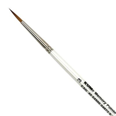 Kum 511.37.11-Memory Point Brushes, MemTip Pin RS 3, Round Tip, Pack of 1, Synthetic, White