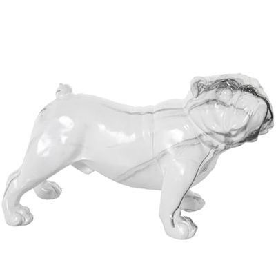 Alexandra House Living Decoratieve figuur van kunststof, hond, 25 x 21 x 43 cm, marmer