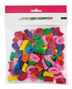 BIFULL Lot de 100 Mini élastiques de Couleurs variées, Noir, Estandar