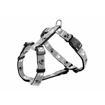 Trixie Imbracatura per Cane in Argento Catarifrangente, Colore Nero/Grigio (Altamente Catarifrangente)