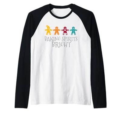Christmas Baking Spirits Bright Cookie Baking Team Maglia con Maniche Raglan