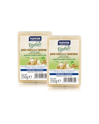 Nuncas Italia S.p.A. Jabòn Marsella Tradicional Vegetal 250 gr (Paquete de 2)