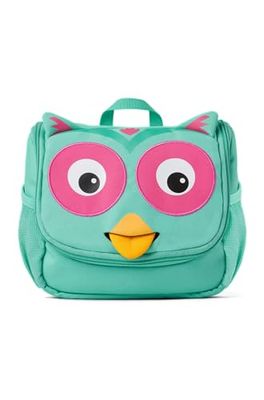 Affenzahn Bolsa de Aseo para niños de 1 a 5 años en la guardería como Neceser para niñas y niños Búho - Turquesa