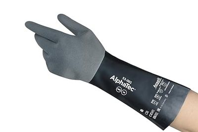 Ansell AlphaTec 53-001 Guanti di sicurezza da lavoro, Protezione meccanica, taglia 11 (2XL), Nero (6 Paia)
