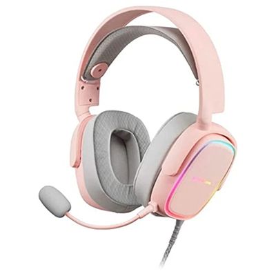 Mars Gaming MHAXPink, RGB Multiplatform Gaming Headsets+Afneembare Mic, 53mmHiFi