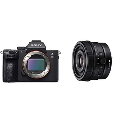 Sony Alpha 7 III Fotocamera Mirrorless Full-Frame, Nero + SEL-24F28G Obiettivo Full-Frame Focale Fissa 24mm F2.8, Premium Serie G