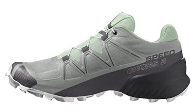 SALOMON Speedcross , Scarpe da Trail Running, Donna, Grigio Wrought Iron Spray White, 43 1/3 EU