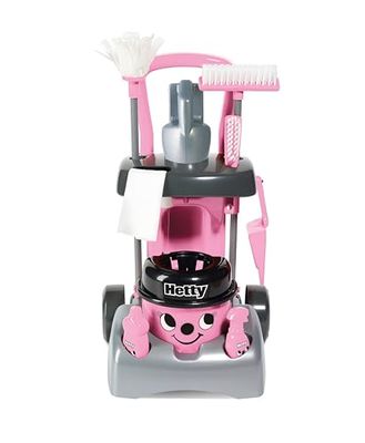 Casdon Deluxe Hetty Cleaning Trolley , Pink Toy Cleaning Trolley For Children Aged 3+ , Includes Several Tools For Imaginative Role Play!