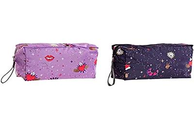 DKD Home Decor Różowy liliowy poliester wielobarwny nowoczesny nylon (2 szt.) (20 x 8 x 14 cm)