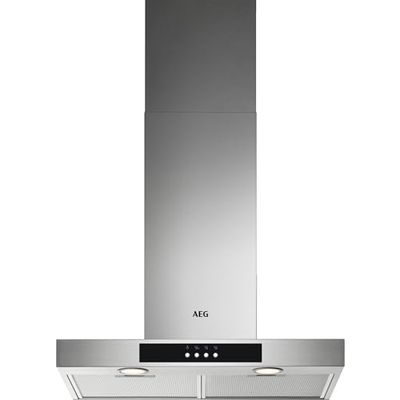 AEG Chimney Standard Hood DBX4651M, ExtractionTech 6000 Cooker Hood, 60cm, LED Lights, Maximum Filtration, Washable filter, On Demand Control, Vent Capacity 600 (m³/h) 70 dB, Stainless Steel