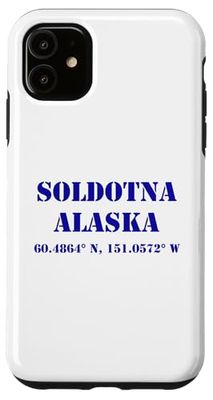 iPhone 11 Soldotna Alaska Coordinates Souvenir Case