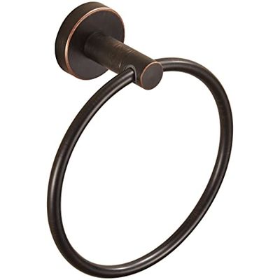 BigBig Home Toallero de Bronce, Anillo de Toalla de baño frotado con Aceite, Colgador de Toallas de Mano de baño, montado en la Pared, rústico Granja