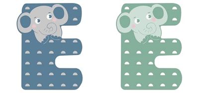 small foot letterset voor kinderkamer E gemaakt van FSC® 100% gecertificeerd hout, dierenletters om te verzamelen, 12512