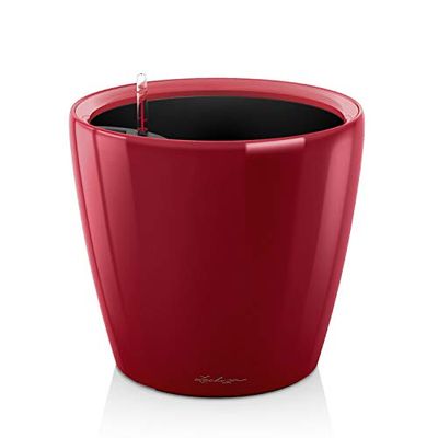 Lechuza – Pot de Fleurs d'Interieur – Premium Classico Ls – Réserve d'Eau Intégrée – Coloris Rouge Scarlet – Ø 50 X 47 cm