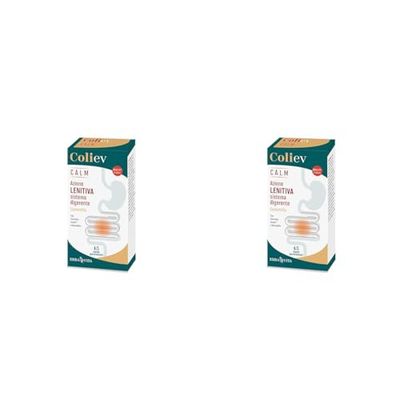 ERBA VITA Coli Ev Calm integratore alimentare, con Boswellia, utile come supporto della funzionalità del sistema digerente - Formato 45 Capsule (Confezione da 2)