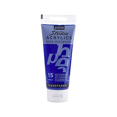Pébéo Acrílico Fine Studio Tinta acrílica azul, azul, ultramar-escuro, 100 ml