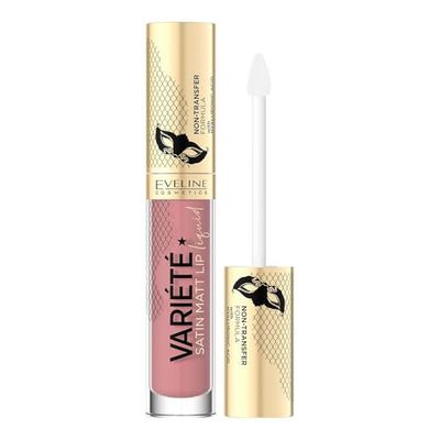 Eveline Cosmetics Variete Rossetto Liquido con Acido Ialuronico - No 02, Formula a Lunga Durata Non Trasferibile, 6 Tonalità Universali
