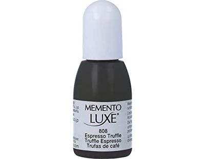 Tsukineko Inker Stamp Ink-15 ml-Brown, Espresso Truffle-Accessories Reinker for Memento Luxe Ink Pads, 15ml