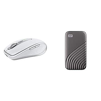 Logitech MX Anywhere 3 for Mac – Compact Performance Mouse with WD 500GB My Passport Portable SSD with NVMe Technology