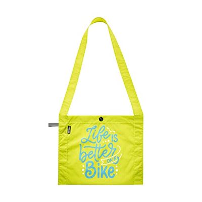 Tatonka Bike Musette M (5L) - Bolsa de hombro plana y ligera para ciclistas - Pequeña plegable - Volumen de 5 litros (Lima)