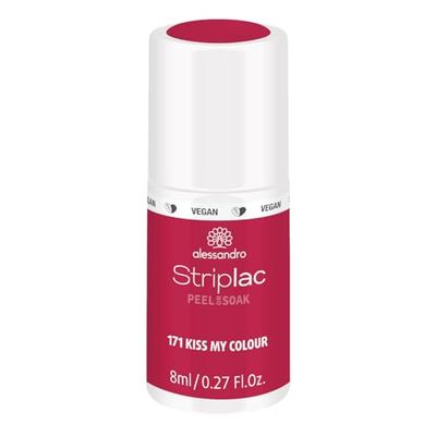 alessandro Striplac UV-nagellack Kiss my Colour – skonsamt och långvarigt – enkel borttagning tack vare Peel-Off-tekniken – vegansk och djurförsöksfri – 8 ml