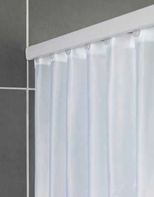 WENKO RaÝl Para Cortina de ducha 125-210cm, Blanco