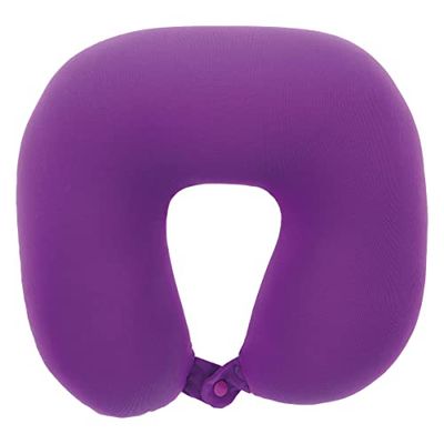 S SUMEX Cojín de Viaje Almohada de Cuello para Niños y Adultos Cojín Forma de U Tacto Ultrasuave Lavable Soporte para Dormir Ideal para Viajar Color Lila