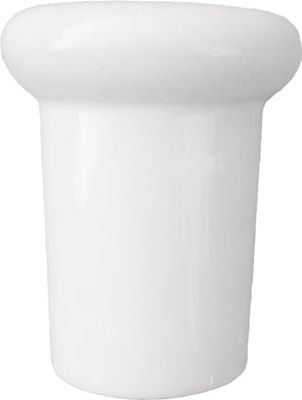 ARMONIE D’EPOCA Porta spazzolini in ceramica con supporto in ferro forgiato (Ceramica liscia, Bordo bianco)