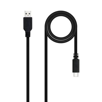 PRENDELUZ Cavo USB 2.0 3A Tipo USB-C/M-A/M Nero 1.0 m - Ideale per ricarica rapida e trasferimento dati su dispositivi compatibili.