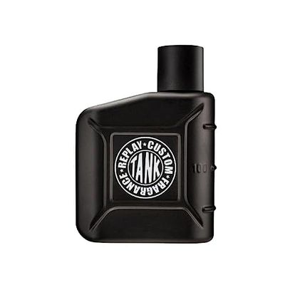 Replay - Tank Custom For Man Eau De Toilette - Profumo Uomo Intenso e Avvolgente dal Carattere Audace, Fragranza olfattiva Legnosa - Aromatica. Flacone da 100 ML