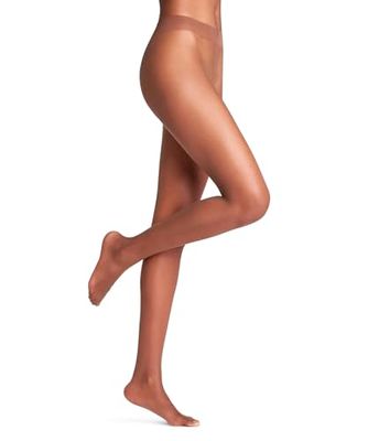 FALKE Women's Shelina 12 DEN W Ti Ultra-Sheer Plain 1 Pair Tights, Brown Hazel 5187, M