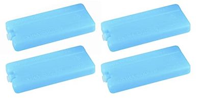 APS Jeu de 4 Batteries de Refroidissement pour glacière, Sac Isotherme, etc., en polyéthylène Bleu, 16 x 7,5 cm chacune.