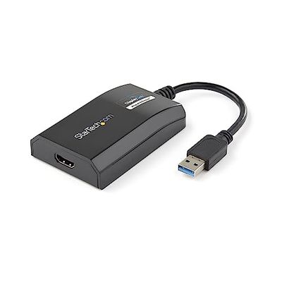 StarTech.com Adaptador Gráfico Externo Multi Monitor USB 3.0 a HDMI HD Certificado DisplayLink para Mac y PC - Tarjeta Gráfica Externa