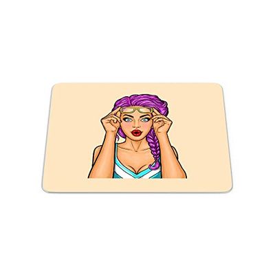 Bonamaison, Rectangle Pop Art Digital Printed Mouse Pad, Non-Slip Base, for Office and Home, Size: 22 x 18 cm