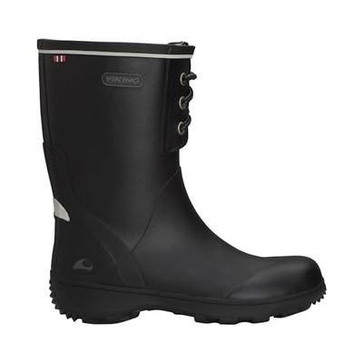 Viking Na Artigo II, botas de borracha unissexo para crianças, Preto e vinho: