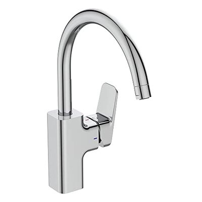 Ideal Standard BD336AA Rubinetto Miscelatore da Cucina, Finitura cromata, Single lever high tubular spout kitchen mixer