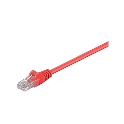 CAT 5e Câble de Liaison, U/UTP, Rouge, 5m Longueur de Câble