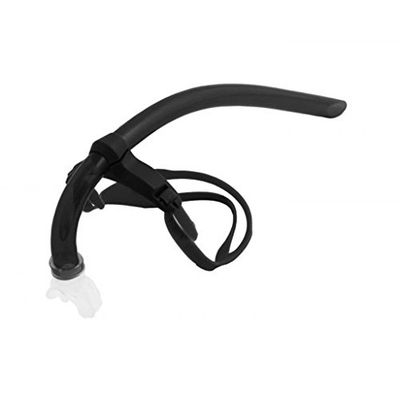 BornToSwim Snorkel met siliconen mondstuk voor kinderen, junior zwemsnorkel, zwart, één maat