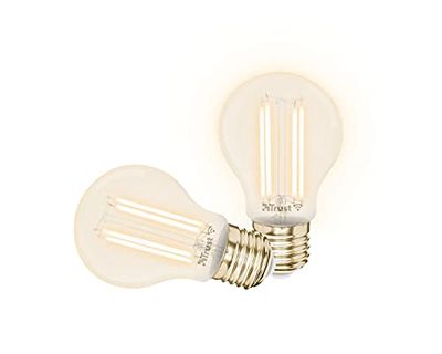 Trust WiFi Lampadina intelligente E27, LED a filamento, funziona con Alexa e Google Home,a vite E27, senza hub, lampadina WiFi 2,4 GHz, vintage calda e fredda, atmosfera calda [esclusiva Amazon]