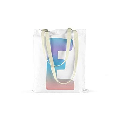 Bonamaison Printed Tote Bag, Reusable Grocery Bag, Shopping Bag, Machine Washable, Foldable, Canvas Cloth Bag with Handles, 48x55 Cm