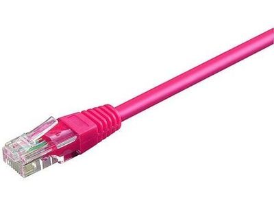 Goobay 95264 CAT 6 Câble de Liaison, U/UTP, Magenta, 10 m Longueur