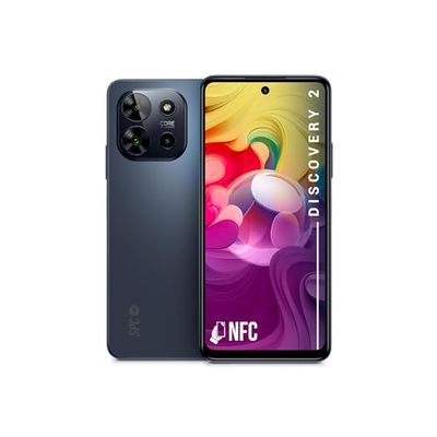 SPC Discovery 2 Smartphone, 6,6 inch HD+, 6 GB RAM (+8 GB virtueel RAM), 128 GB intern geheugen, drievoudige camera IA, NFC, 5000 mAh, snelladen 18 W, Android 13, biometrische ontgrendeling - Deep Sky