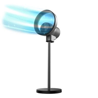 Cecotec TotalPure MoonStyle Dark 2-in-1 ventilator en luchtreiniger, 35 W, bladeless-technologie, wifi-bediening, led-display, tot 120 graden oscillatie, timer