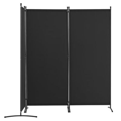 VEVOR Room Divider, 3 Panel Room Dividers and Folding Privacy Screens, Fabric Partition Room Dividers for Office, Bedroom, Dining Room, Study, Freestanding, Black